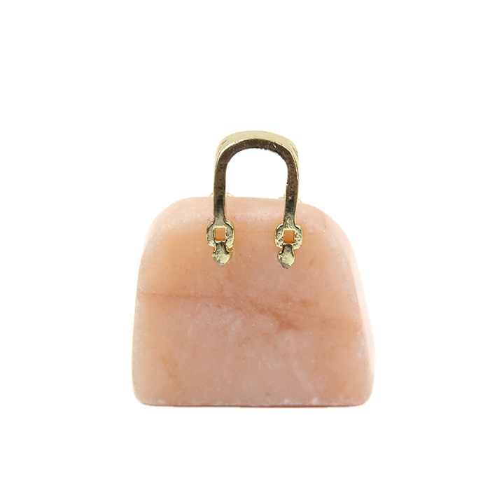 Natural Crystal Craftsmanship Quartz Stone Charm Necklace Beautiful Luxury Gem Mini Bag Pendant Necklace Jewelry