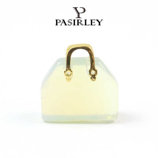Natural Crystal Craftsmanship Quartz Stone Charm Necklace Beautiful Luxury Gem Mini Bag Pendant Necklace Jewelry