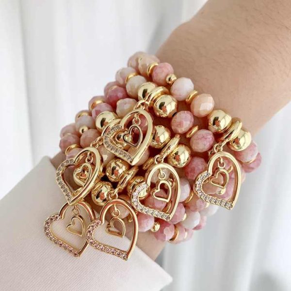 -C3291 Minimalist Bracelet for Women Crystal Heart Bracelet Hot Sale Nice Crystal Bracelet Daily Wear