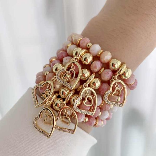 -C3291 Minimalist Bracelet for Women Crystal Heart Bracelet Hot Sale Nice Crystal Bracelet Daily Wear
