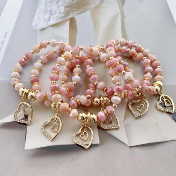 -C3291 Minimalist Bracelet for Women Crystal Heart Bracelet Hot Sale Nice Crystal Bracelet Daily Wear