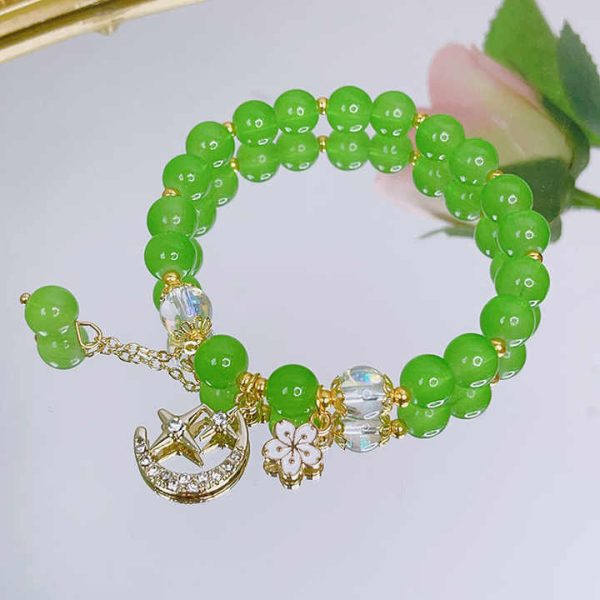 Wholesale Colorful Popping Crystal Beads Bracelets Kids Princess Cartoon Butterfly Moon Star Cute Charm Bracelets for Teen Girls