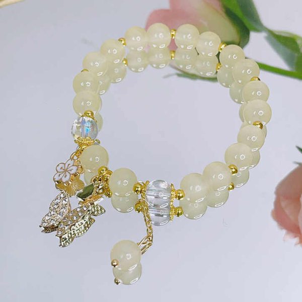 Wholesale Colorful Popping Crystal Beads Bracelets Kids Princess Cartoon Butterfly Moon Star Cute Charm Bracelets for Teen Girls