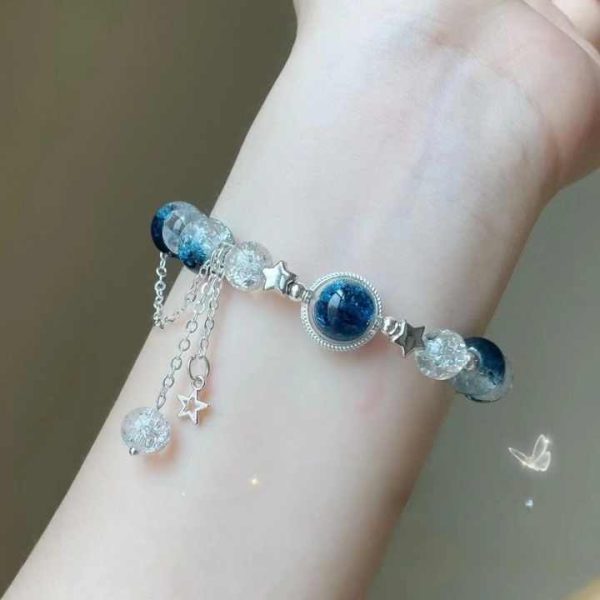 Fashion Women Stone Bead Glass Beads Bracelet Colorful Crystal Beaded Star Girls Bracelet Ladies Bracelet Wholesale