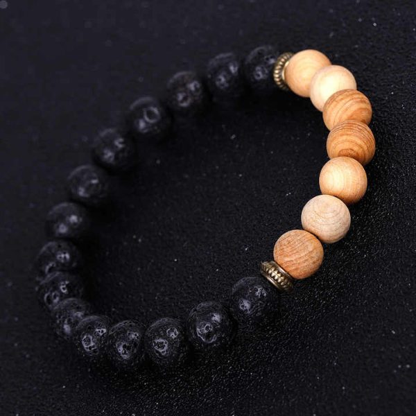 Crystal Bracelet Agate Stone Beads Log Bracelet Stress Relief Adjustable Bracelet Aromatherapy Essential Oil Diffusion Therapy