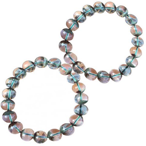 Top Natural Ghost Phantom Quartz Bracelet for Women Men Stretch Crystal Round Beads Strands Jewelry