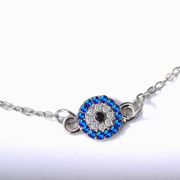 Fashion Jewelry Gold Silver Ankle Chain Evil Eyes Anklets Blue Crystal Turkish Eyes Charm Bracelet Anklet Women Jewelry