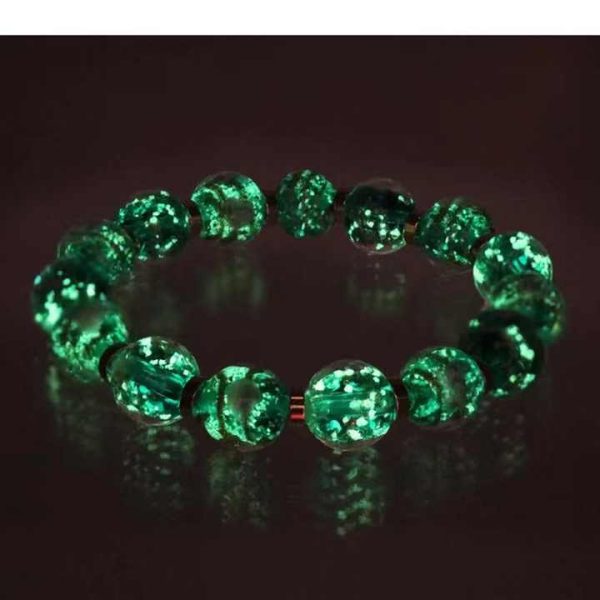 Crystal Healing Beaded Bracelet Anti Anxiety Unisex Bracelet for Women Glow in the Dark Moon Crystal Stress Relief Bracelet