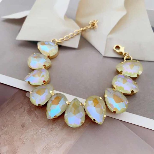 -L3727 Exclusive Crystal Bracelets Mixed Color Drop Beads Bracelets Fashion Wearing Tennis Bracelet