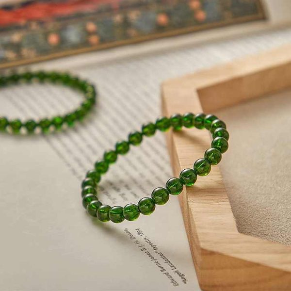 Wholesale High Quality 6mm Diopside Gemstone Beaded Bracelets Natural Healing Crystal Diopside Bracelets for Women
