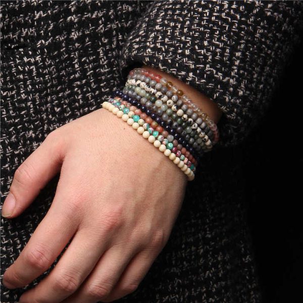 4mm Natural Crystal Beaded Bracelet Luxury Healing Gemstone Stretch Adjustable Bracelet for Men Women Bracelet