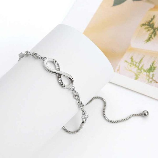 New Fine 925 Sterling Silver Pretty Crystal Bracelets for Women Fashion Jewelry Party Wedding Accessories Valentine's Day Gifts