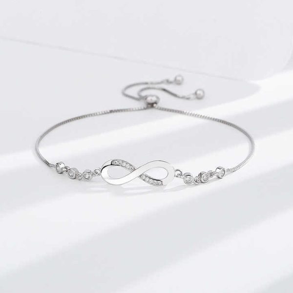 New Fine 925 Sterling Silver Pretty Crystal Bracelets for Women Fashion Jewelry Party Wedding Accessories Valentine's Day Gifts