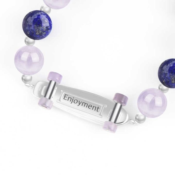 Cute 925 Silver Skateboard Charms Statement Jewelry Healing Amethyst Energy Crystal Women Beaded Bracelets for Gift