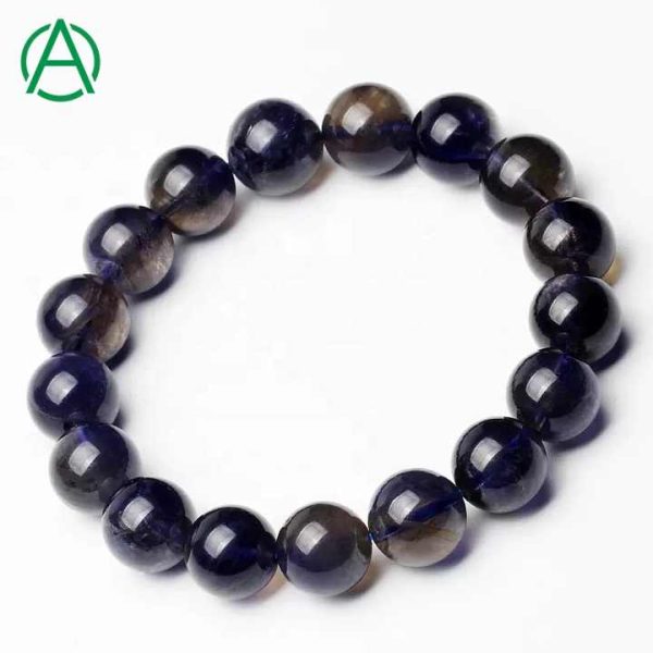 Wholesale High Quality Iolite Beaded Bracelets Natural Healing Crystal Iolite Gemstone Bracelet for Women Men