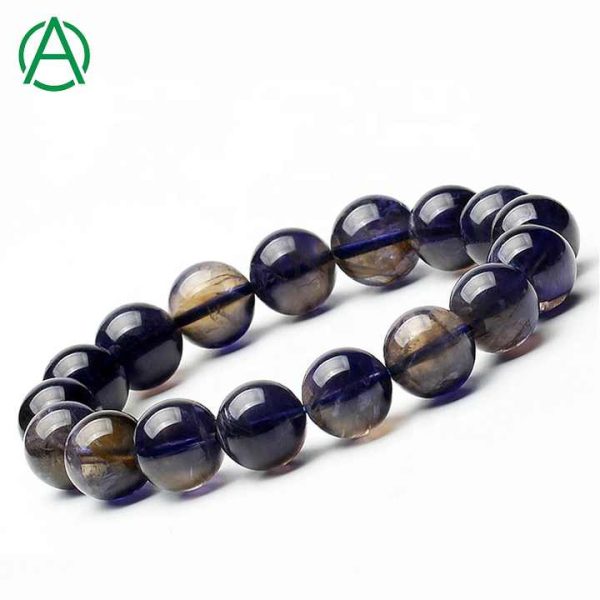 Wholesale High Quality Iolite Beaded Bracelets Natural Healing Crystal Iolite Gemstone Bracelet for Women Men