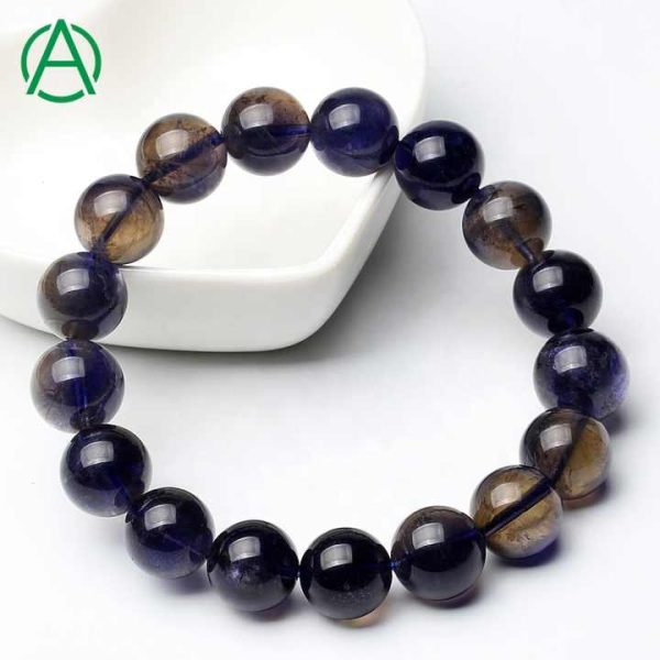 Wholesale High Quality Iolite Beaded Bracelets Natural Healing Crystal Iolite Gemstone Bracelet for Women Men