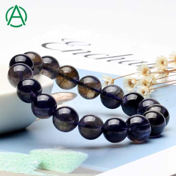 Wholesale High Quality Iolite Beaded Bracelets Natural Healing Crystal Iolite Gemstone Bracelet for Women Men
