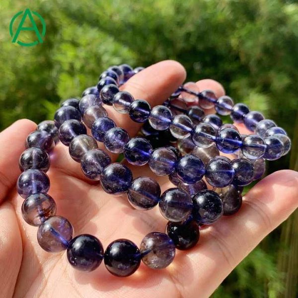 Wholesale High Quality Iolite Beaded Bracelets Natural Healing Crystal Iolite Gemstone Bracelet for Women Men