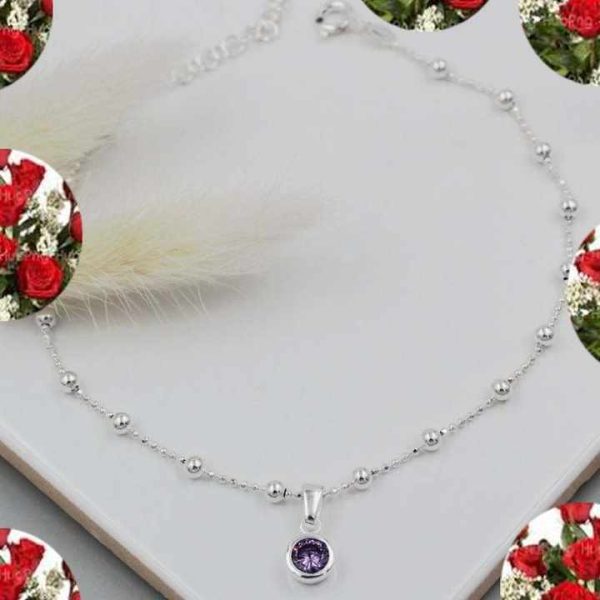 Attractive Jewelry 925 Sterling Silver Multi Crystal Gems Chain Bracelet Bangle at 2023 Most Popular Jewelry for Simple Women