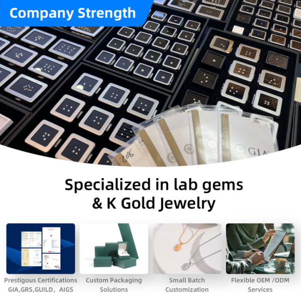Linyin Custom Wholesale Lab Grown CVD Synthetic Diamond Classic K Gold Diamond Ear Studs Elegant Shiny Perfect for Wearing.