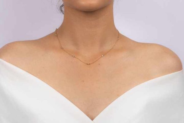 Trending Natural Precious Round Diamond Necklace 18K Fine Yellow Gold Chain Necklaces Wholesale Custom Jewelry for Men Women
