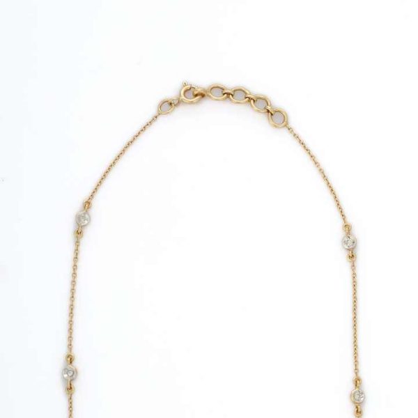 Trending Natural Precious Round Diamond Necklace 18K Fine Yellow Gold Chain Necklaces Wholesale Custom Jewelry for Men Women