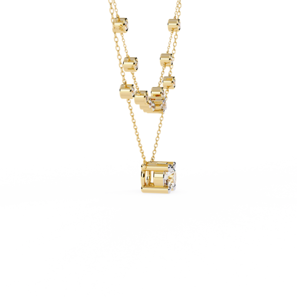 Wholesale Vintage 14K Gold Labgrown Diamond CVD HPHT Necklace Layered Women's Jewelry