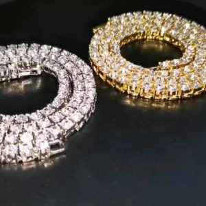 18K White Gold Lab Grown Diamond Tennis Necklace for Women 5mm Round Cut IGI Certified Classic Jewelry