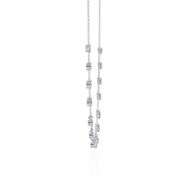 Sweet Women's Lab Grown Diamond White Gold Necklace Newly Designed Diamond Necklaces