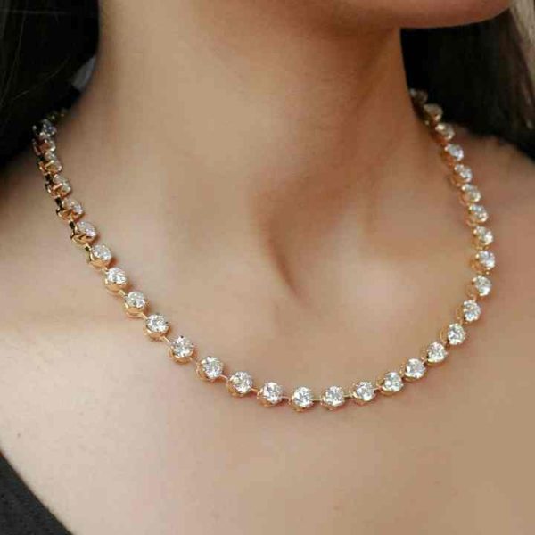 Xylo 50 Pointer Round Lab Diamond Necklace - Dazzling & Sustainable