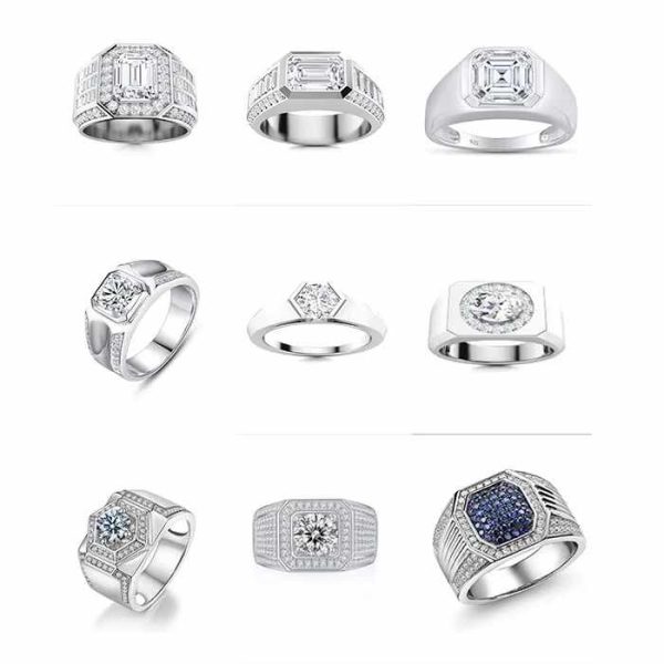 925 Sterling Silver Fine Jewelry Rhodium Plated Round Cut Paraiba Fashion Rings Set
