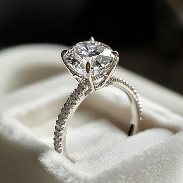 Sgarit Fine Jewelry 18k White Gold 2ct Cushion Cut IGI Certificate Lab Diamond Wedding Engagement Eternity Band Ring Jewellery
