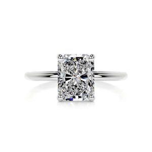 Top-Notch 2 CT Radiant Cut Lab Grown Diamond Rings 10Kt Fine Gold Women's Fine Jewelry for Wedding Special