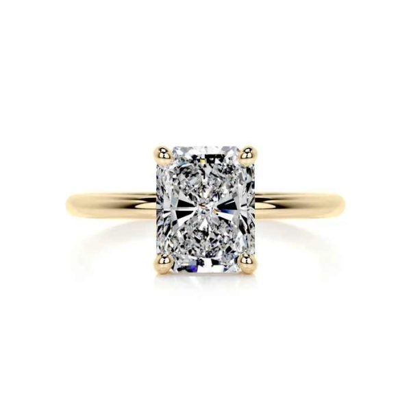 Top-Notch 2 CT Radiant Cut Lab Grown Diamond Rings 10Kt Fine Gold Women's Fine Jewelry for Wedding Special