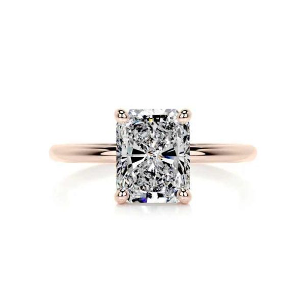 Top-Notch 2 CT Radiant Cut Lab Grown Diamond Rings 10Kt Fine Gold Women's Fine Jewelry for Wedding Special