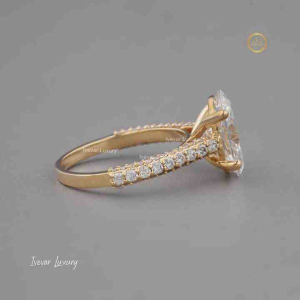 New Arrival Silver 925 Sterling Silver Original Brilliant Cut Diamond Oval Lab Grown Ring for Women Fine Jewelry