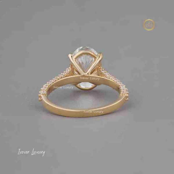 New Arrival Silver 925 Sterling Silver Original Brilliant Cut Diamond Oval Lab Grown Ring for Women Fine Jewelry