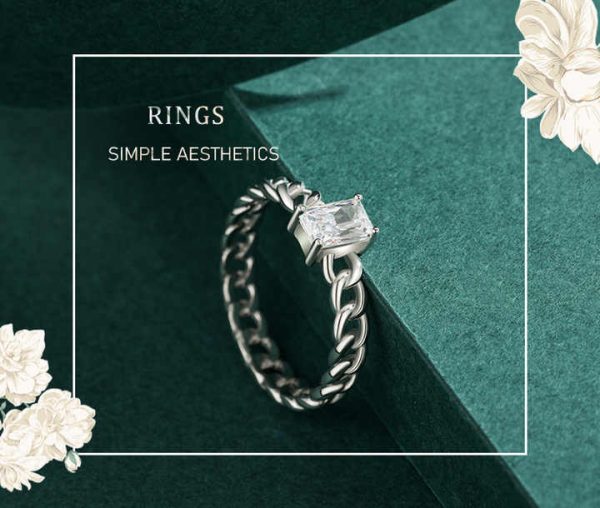 Wholesale Design Fashion Jewelry Rings Dainty 925 Silver Vintage Fine Jewelry Rings for Women