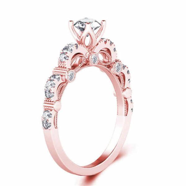 Fine Jewelry Women's 14K Gold Plated Engagement Ring CZ 925 Sterling Silver Oval Cubic Zircon Wedding Ring