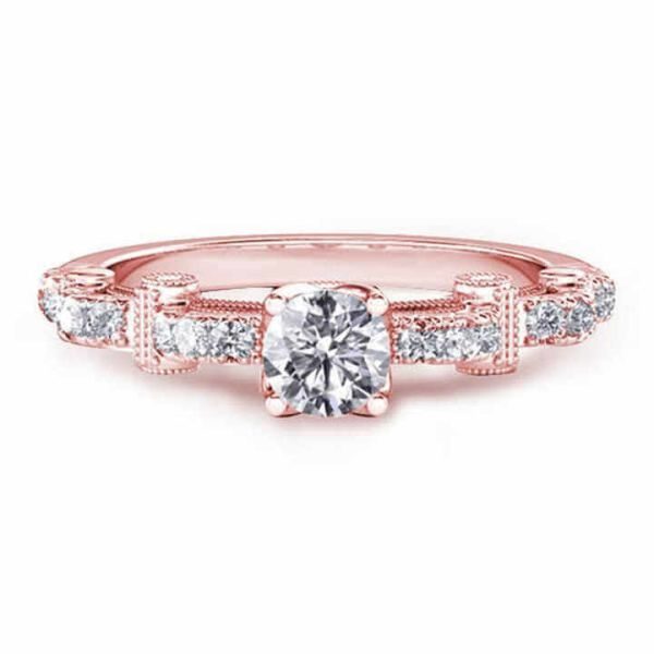 Fine Jewelry Women's 14K Gold Plated Engagement Ring CZ 925 Sterling Silver Oval Cubic Zircon Wedding Ring