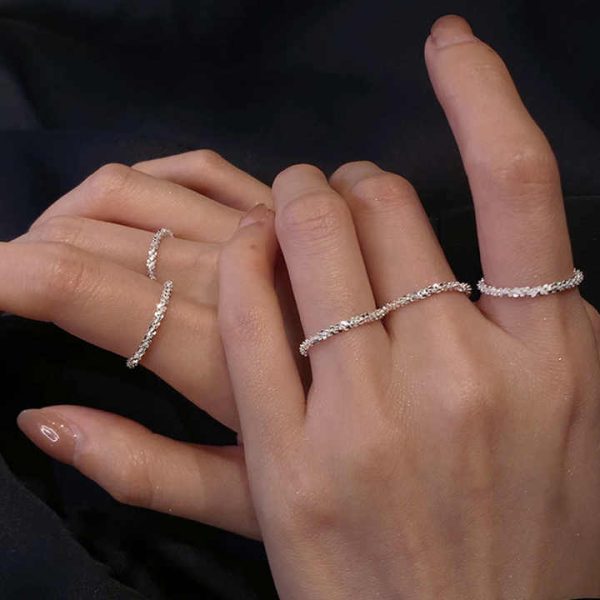 925 Sterling Silver Ring Shiny Ring for Women Wedding Rings Original Fine Jewelry Hot Sale 2021