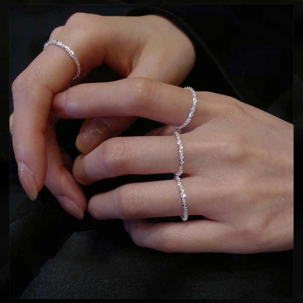 925 Sterling Silver Ring Shiny Ring for Women Wedding Rings Original Fine Jewelry Hot Sale 2021