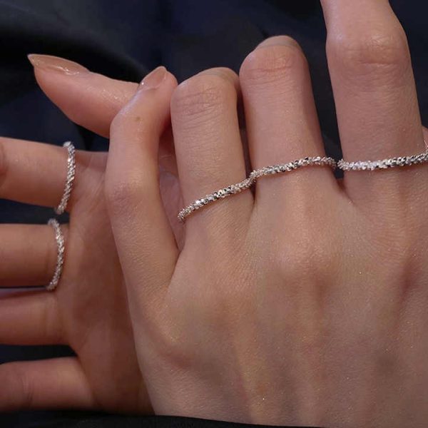 925 Sterling Silver Ring Shiny Ring for Women Wedding Rings Original Fine Jewelry Hot Sale 2021