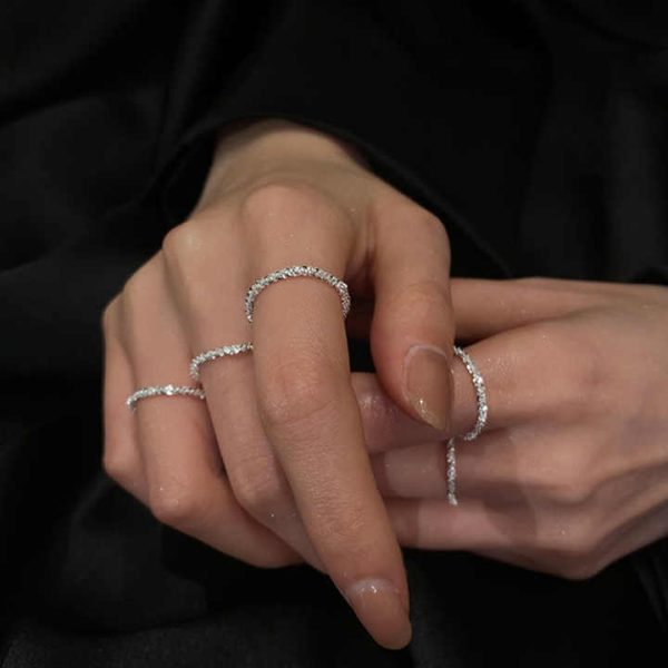 925 Sterling Silver Ring Shiny Ring for Women Wedding Rings Original Fine Jewelry Hot Sale 2021
