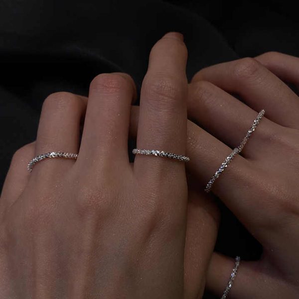 925 Sterling Silver Ring Shiny Ring for Women Wedding Rings Original Fine Jewelry Hot Sale 2021