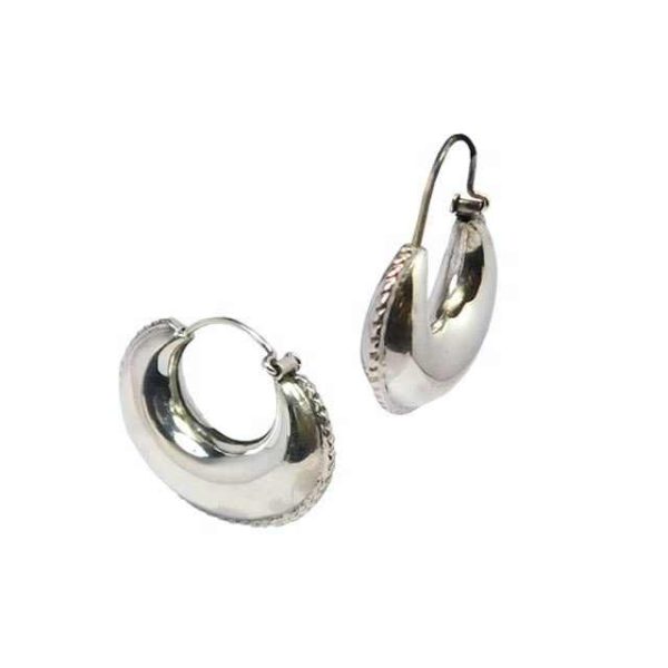 Manufacturer's Latest 925 Sterling Silver Hoop Earrings Simple Vintage Style With Rose Gold Plating Wedding Party Gift for Women