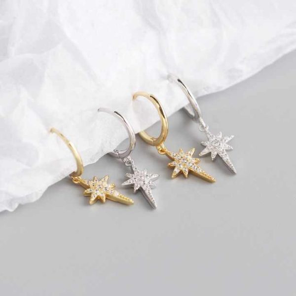 Wholesale Price Trendy Zirconia Hoop Earrings High Quality 925 Sterling Silver 18K Gold Plated Fine Statement Earrings