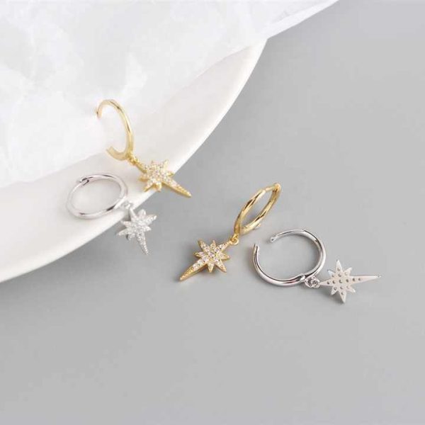 Wholesale Price Trendy Zirconia Hoop Earrings High Quality 925 Sterling Silver 18K Gold Plated Fine Statement Earrings