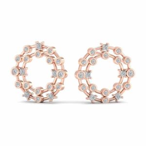 Factory Direct Sale 925 Sterling Silver Lab Grown Diamond Earrings Hot Selling 14K Rose Gold Wedding Fine Jewelry